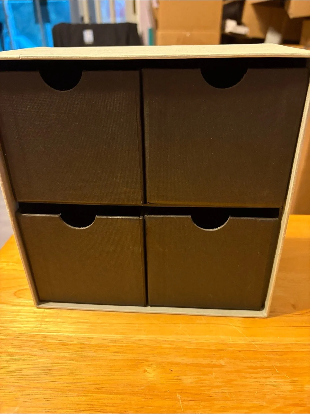 Compact 4-Drawer Home Storage Organizer - Black